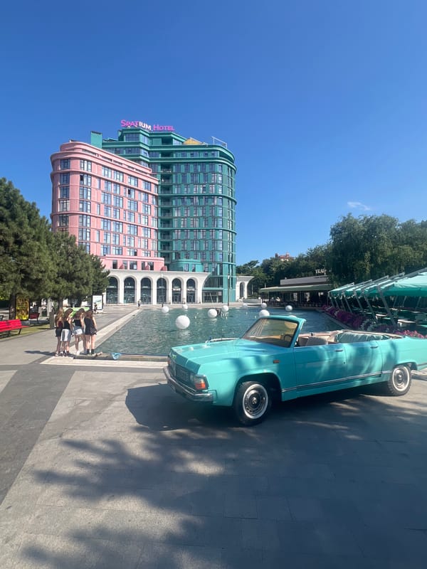 Odesa's Arcadia beachfront on a busy summer afternoon