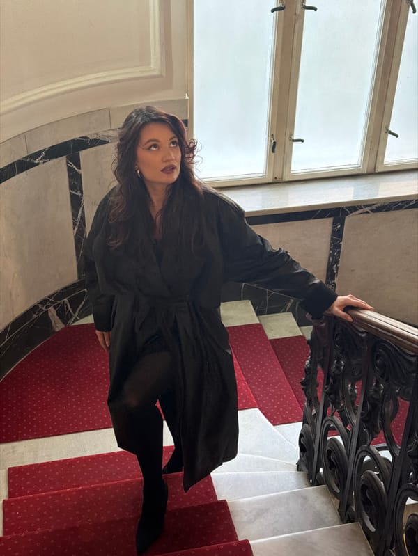 Woman photographs tour of historic Belgrade landmarks Thursday afternoon