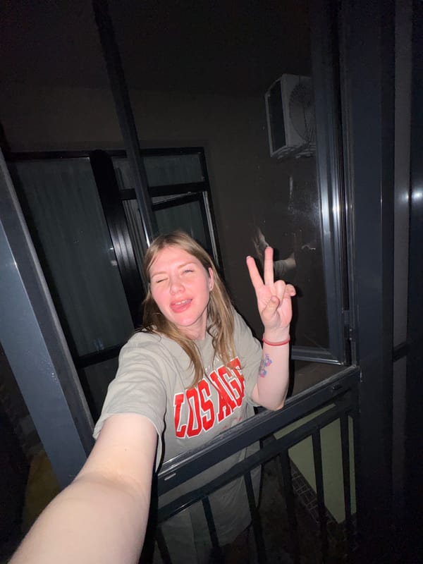 Woman documents evening with selfies in Perm, Russia
