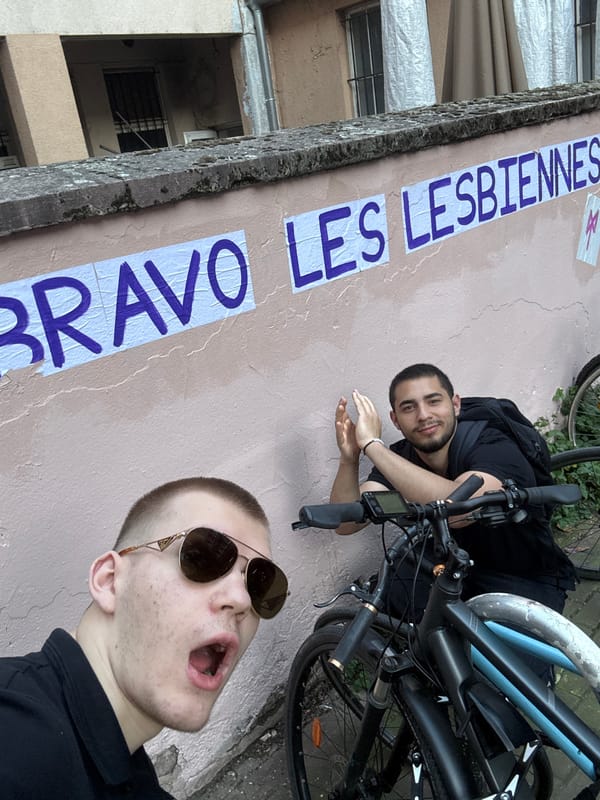 Two men explore Strasbourg cafés and architecture during afternoon outing