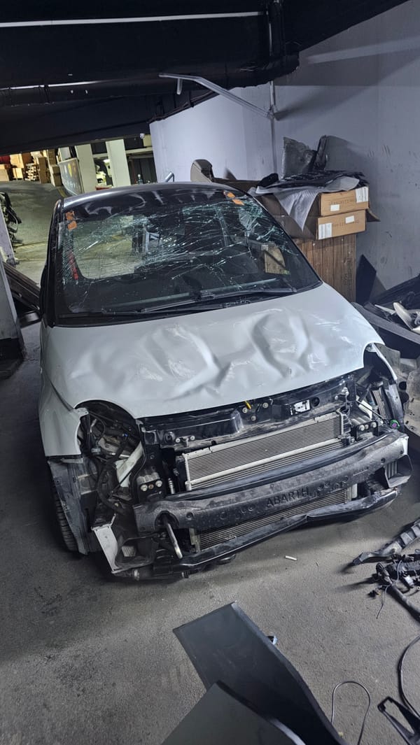 High-end vehicles in various stages of repair, Ataşehir workshop