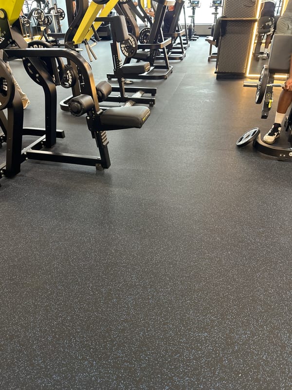 Person exercising at gym in Burgas, Bulgaria