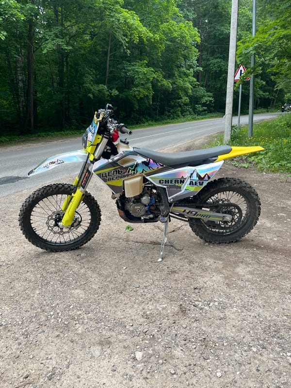 Motocross riders pause for roadside selfies in rural Russia