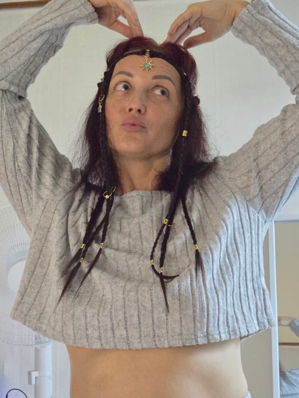 Braiding session and downtime in a Pyeongtaek hotel room