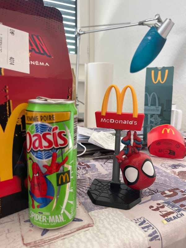 McDonald's Spider-Man Happy Meal toy and Oasis promo, Geneva