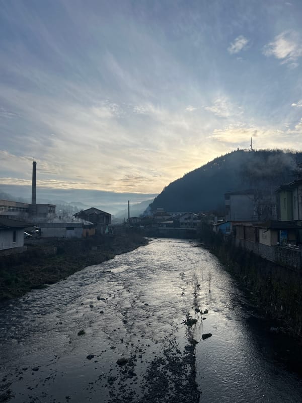 Early morning documentation of Zlatograd, Bulgaria streets and scenes