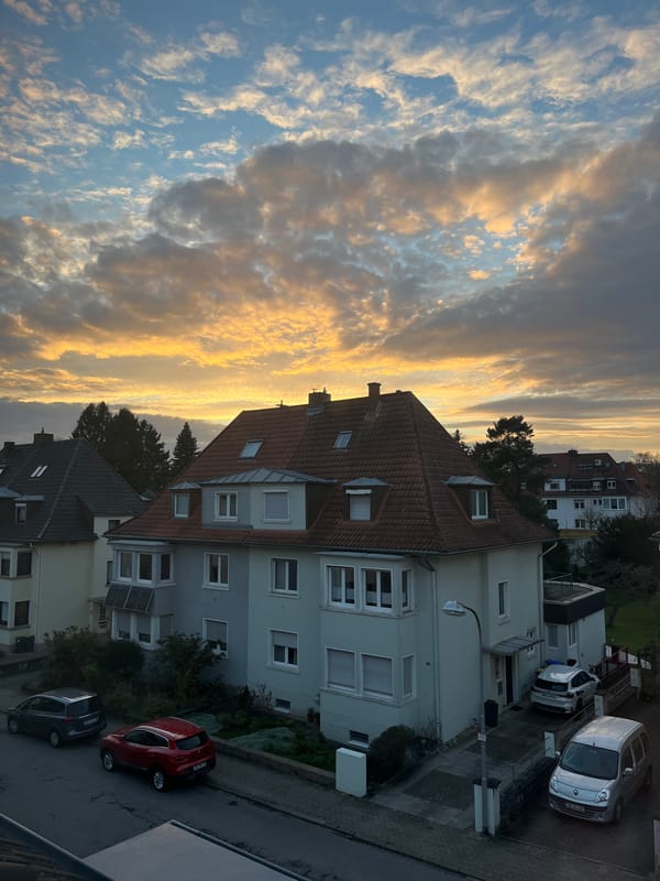Evening scenes documented across residential Saarbrücken neighborhoods