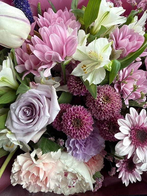Mixed flower bouquet photographed in Vancouver