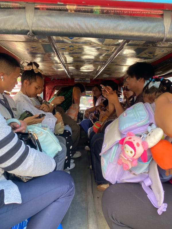 Packed jeepney ride toward Puan Terminal in Davao City