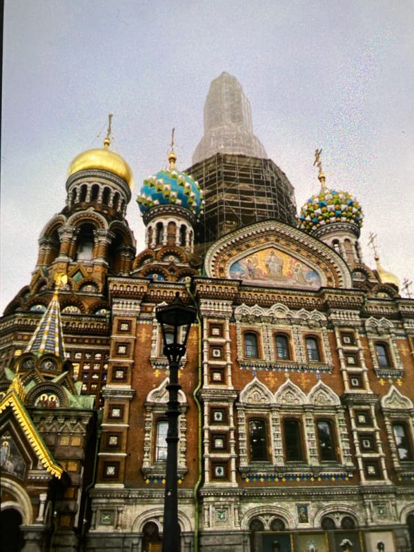 Tourist visits Saint Petersburg's Church of Savior on Spilled Blood
