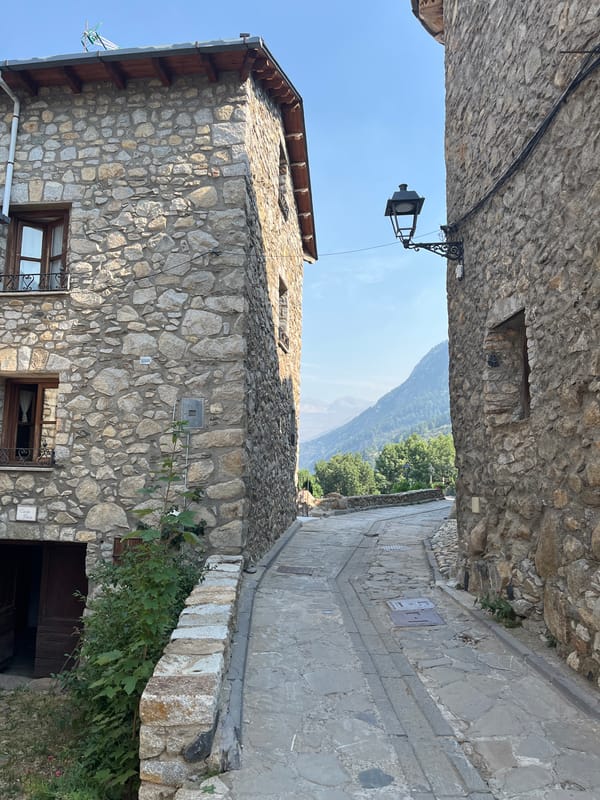 Wandering the stone streets of Benasque's historic center