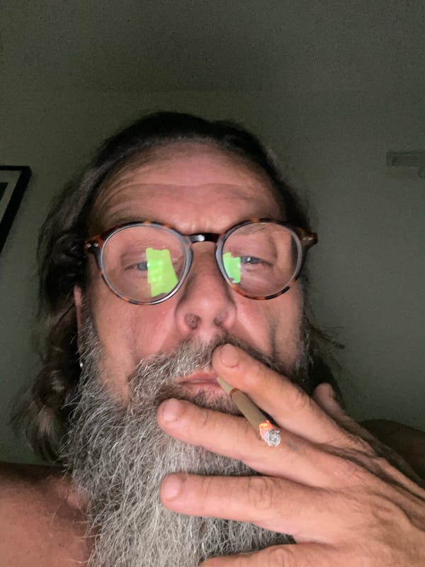 Quick selfie session in Netanya, glasses catching a green reflection