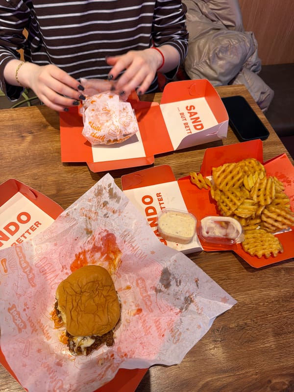 Fast food meal documented at chicken-themed restaurant in Sofia