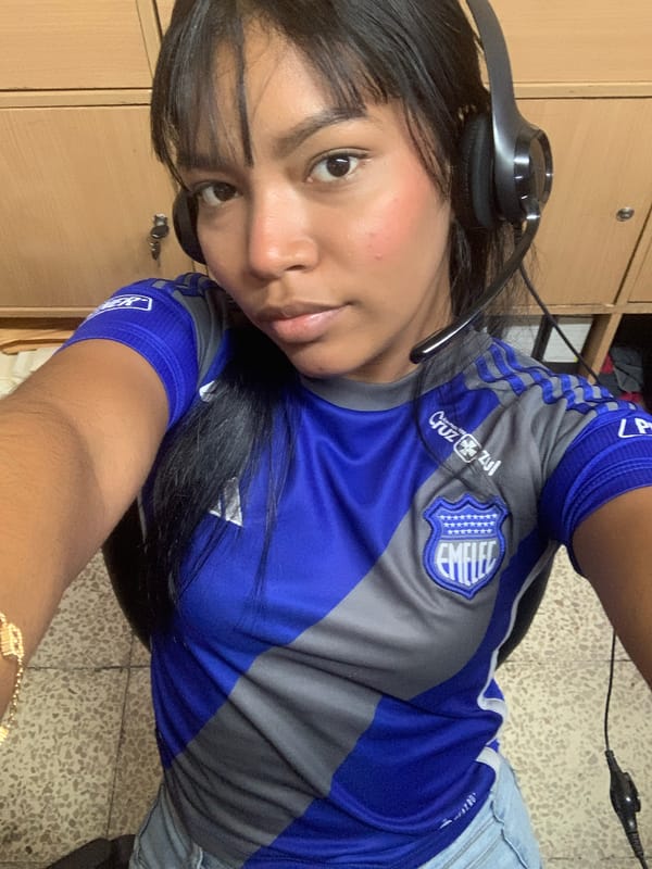 Guayaquil captures: Soccer fan with headset, computer peripherals