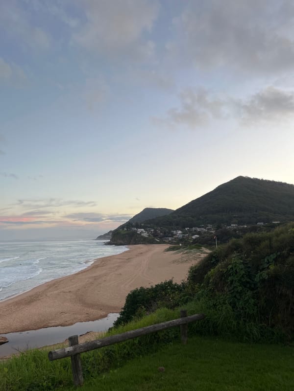 Dawn coastal view documented in Stanwell Park, Australia