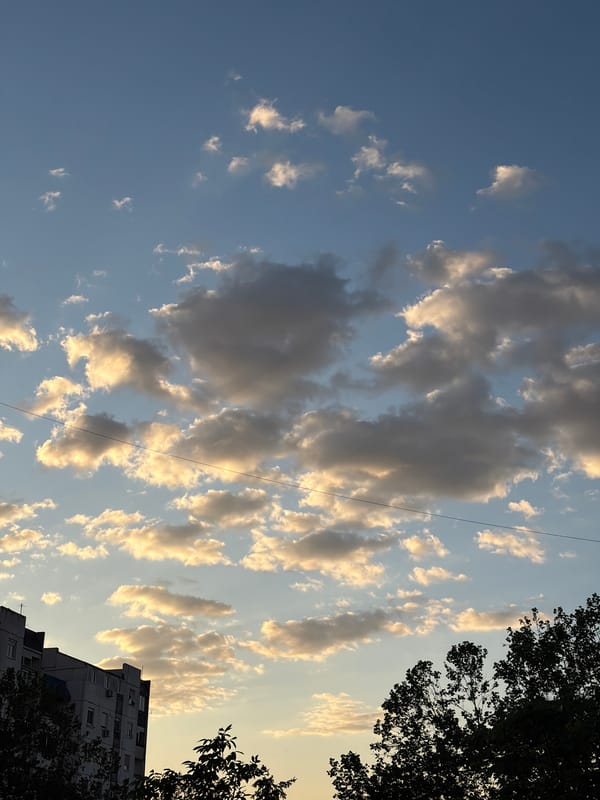 Urban sunset sky documented in Belgrade, Serbia