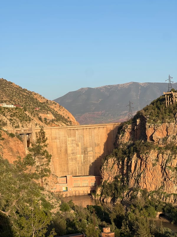 Witness documents Bin El Ouidane Dam area in Morocco