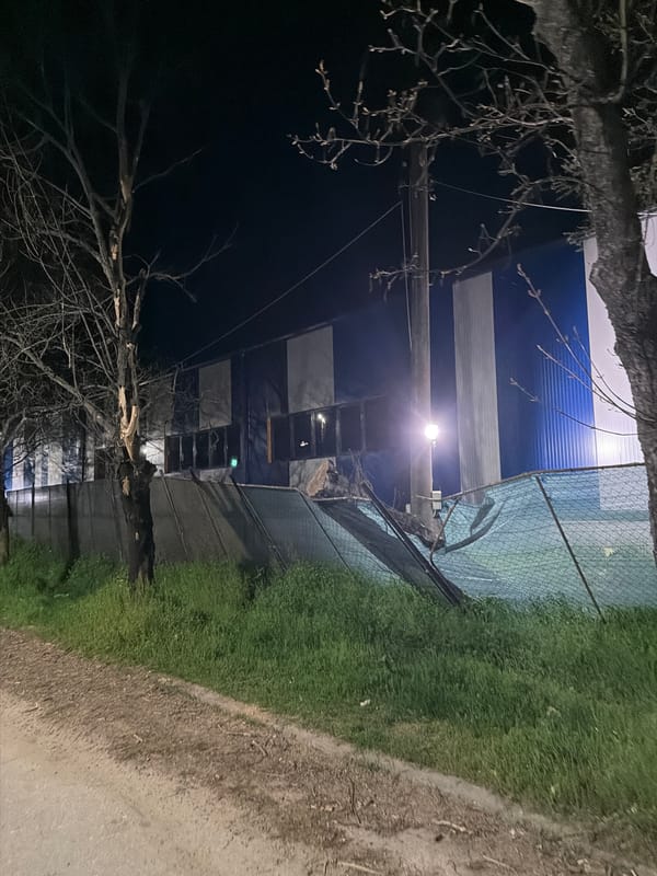Nighttime street scenes captured in Panagyurishte, Bulgaria