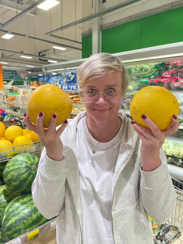 Grocery run in a Vologda supermarket, June afternoon
