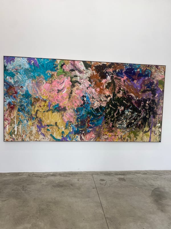 Paris gallery visitors document art viewing experience Friday morning