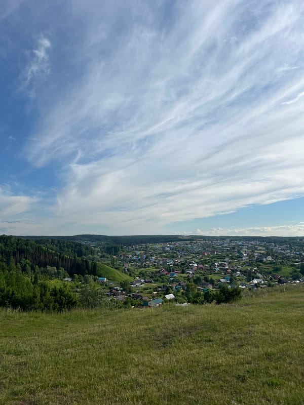 Summer afternoon moments captured in rural Russian village Ольховка