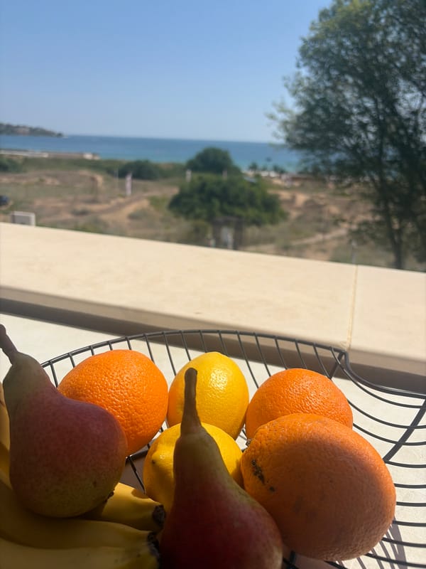 Morning inside a Sozopol apartment with balcony sea views