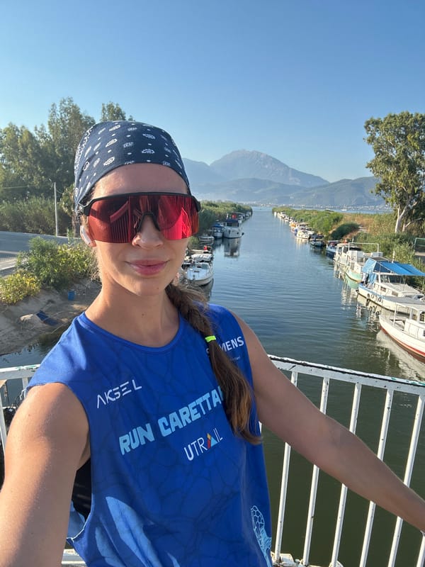 Selfie on the bridge at Fethiye's busy waterfront promenade
