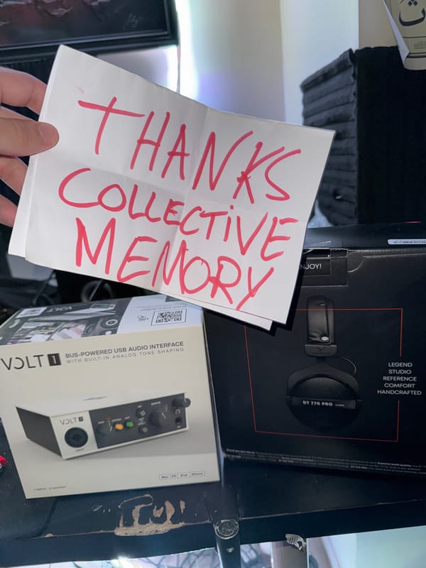 Person documents gratitude note to Collective Memory in France