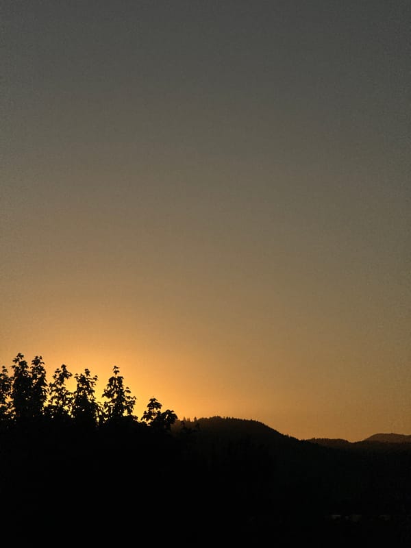 Dawn or dusk landscape photographed near Hohberg, Germany