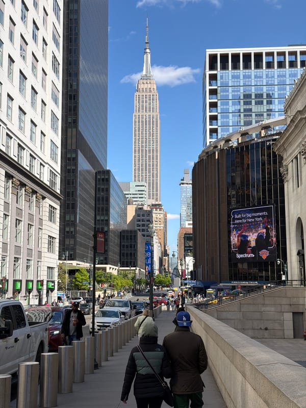 Street scenes captured near Empire State Building, Madison Square Garden