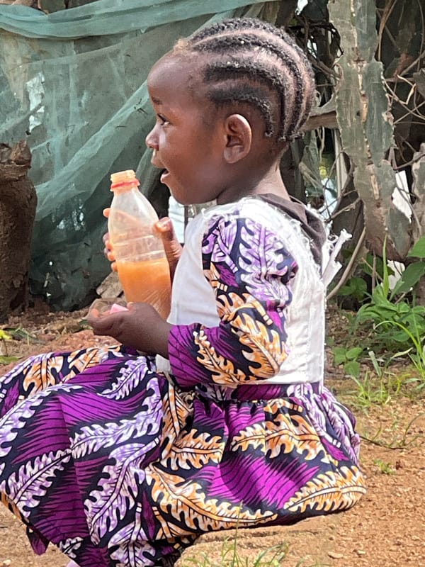 Everyday morning life in a Jos, Nigeria neighborhood