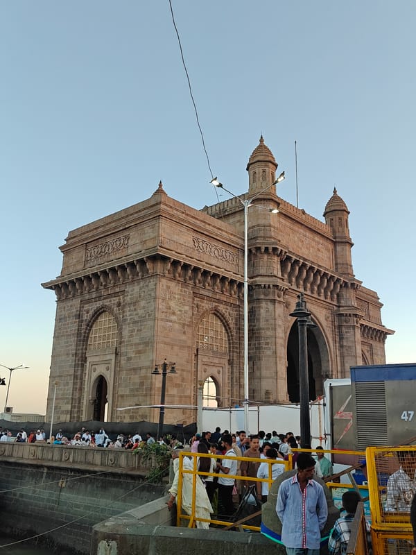 Crowds gather at Gateway of India monument in Mumbai