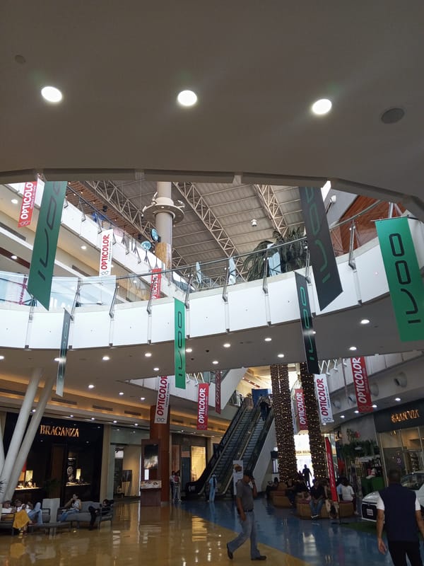 Shopping mall interior documented in Porlamar, Venezuela