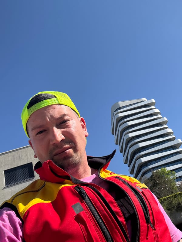 DHL worker photographed during delivery rounds in German town