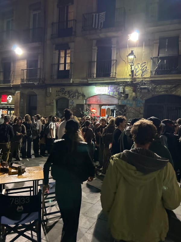 Barcelona nightlife scenes captured across multiple venues Friday evening
