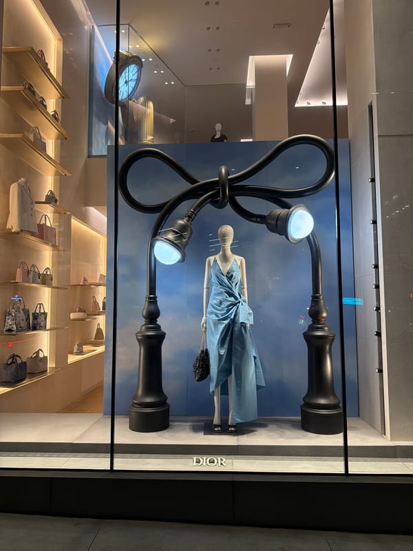 Late-night tour of Midtown's luxury storefronts and taxi-themed window displays