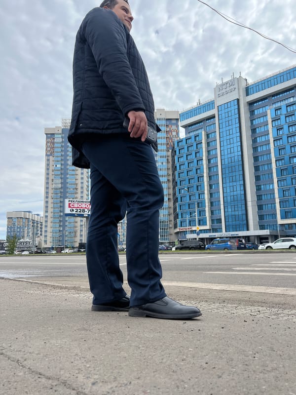 Early morning street scenes documented in Krasnoyarsk, Russia