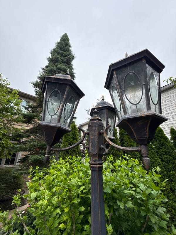 Van stop and garden details at a Vaughan property