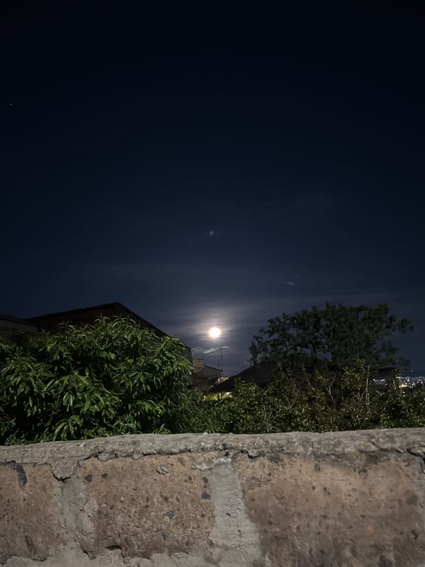 Bright moon with halo effect observed over Yerevan