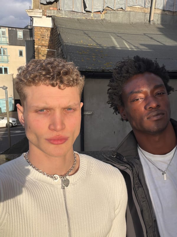 Two young men spotted together on London rooftop