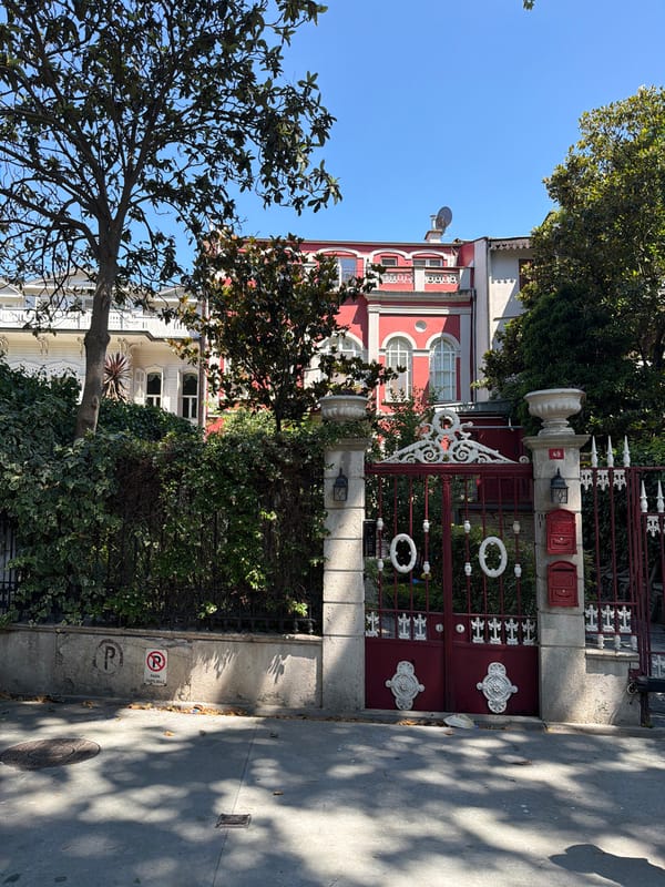 Ornate gate entrance at a Sarıyer residence