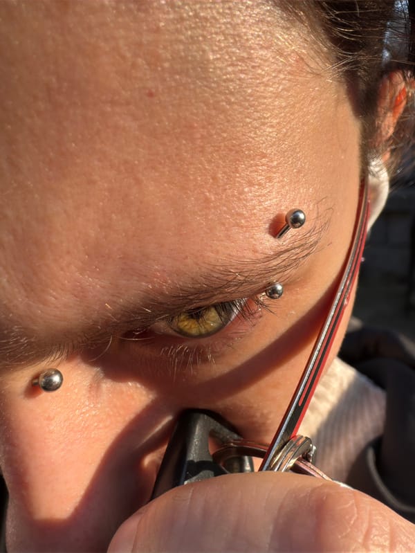 Tattooed musician documented in domestic Sofia apartment with pets