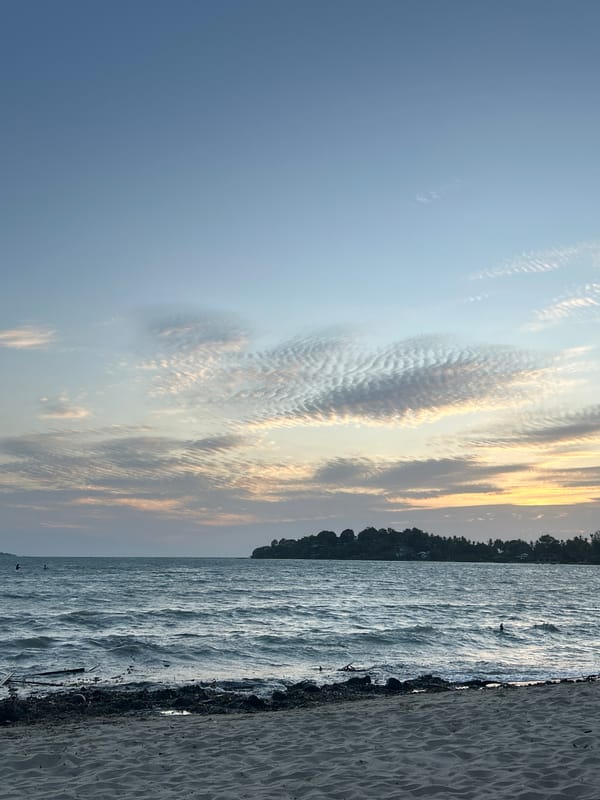 Sunset from the shore on Ko Pha-ngan