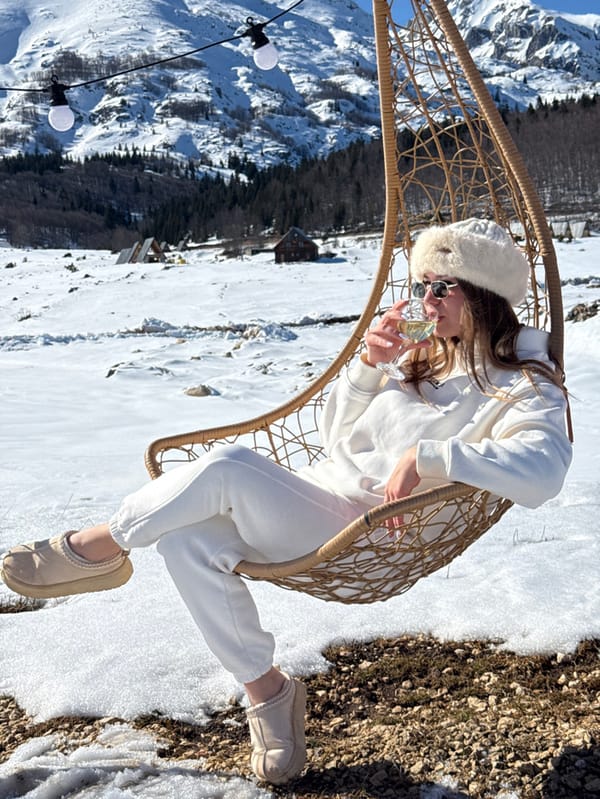 Winter gathering features sledding, barbecuing, cabin festivities in Montenegro