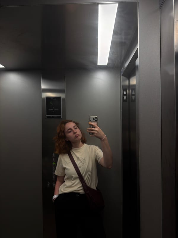 Elevator selfie in Strasbourg, midday June 2026