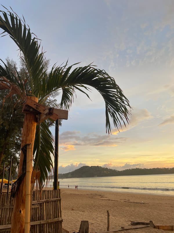 Sunset documented at Choeng Thale beach, Thailand