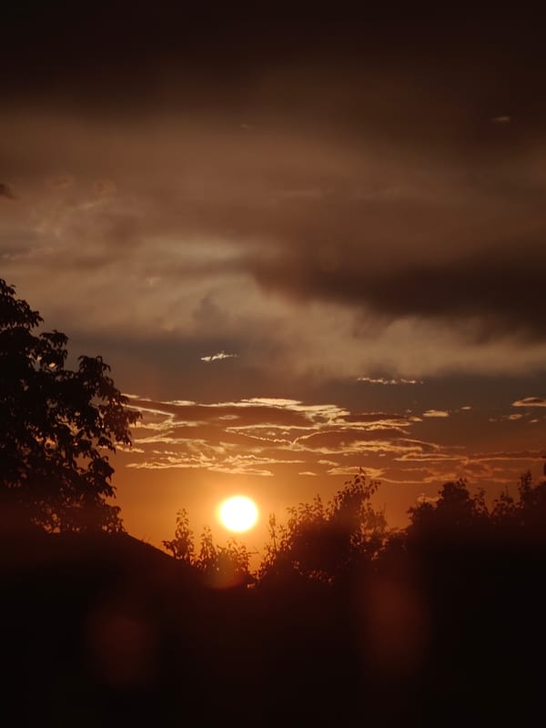 Sunset and domestic moments captured in Hadiach, Ukraine