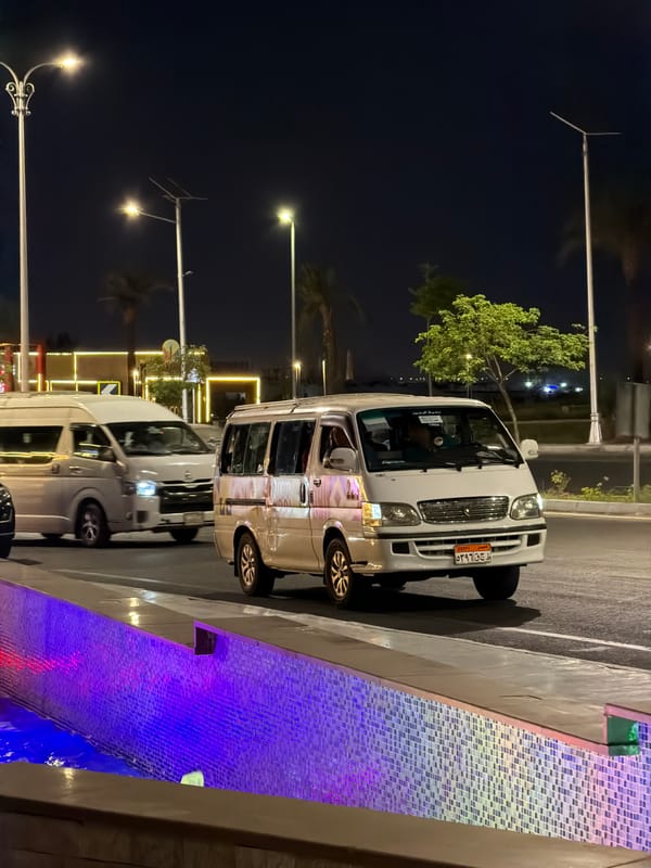 Sharm El Sheikh promenade at dusk and into the night