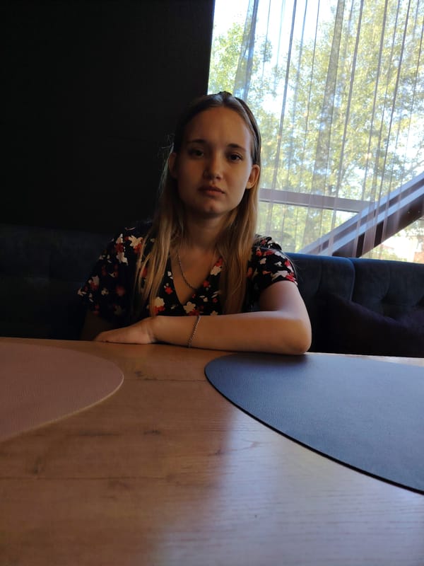 Dinner out at a Cheremkhovo restaurant, phone in hand