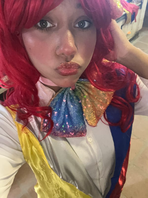 Costume performers prepare backstage in Porlamar, Venezuela dressing rooms